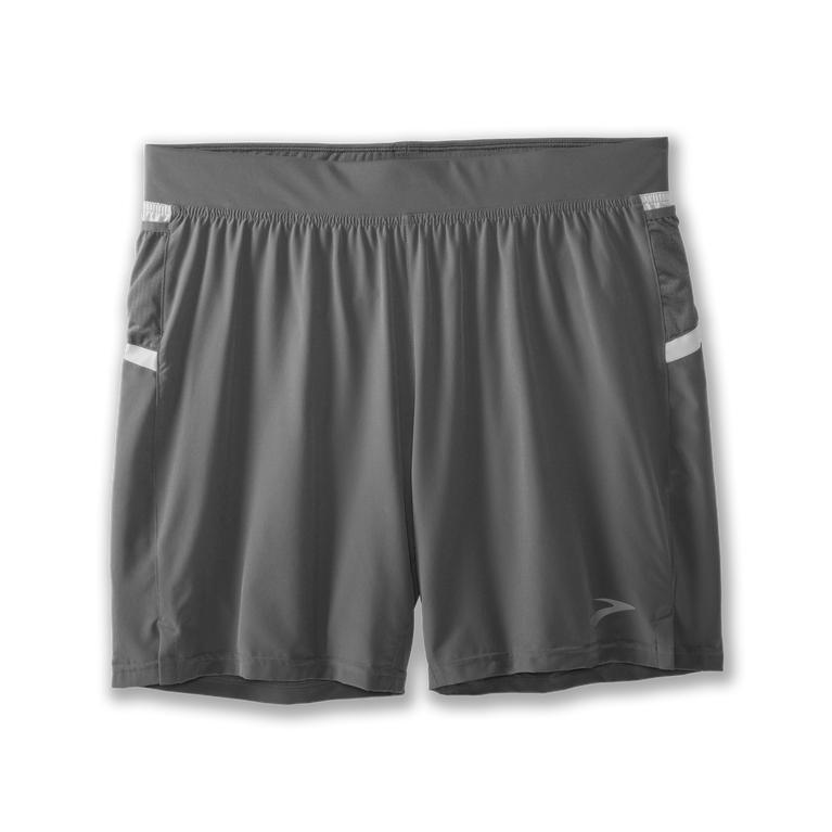 Brooks Sherpa 7 2-In-1 - Mens Running Shorts - Steel/Ash/Grey (93275ADLC)